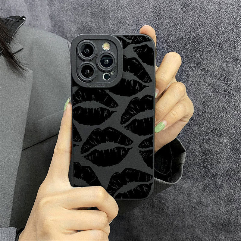 Black Kiss Printed Phone Case for iPhone | ZAKAPOP