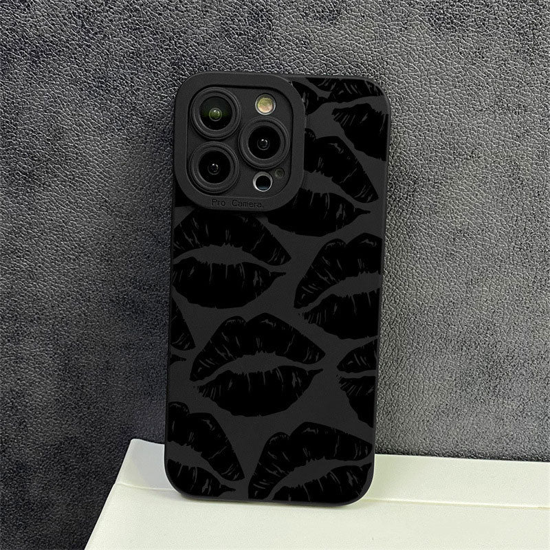 Black Kiss Printed Phone Case for iPhone | ZAKAPOP