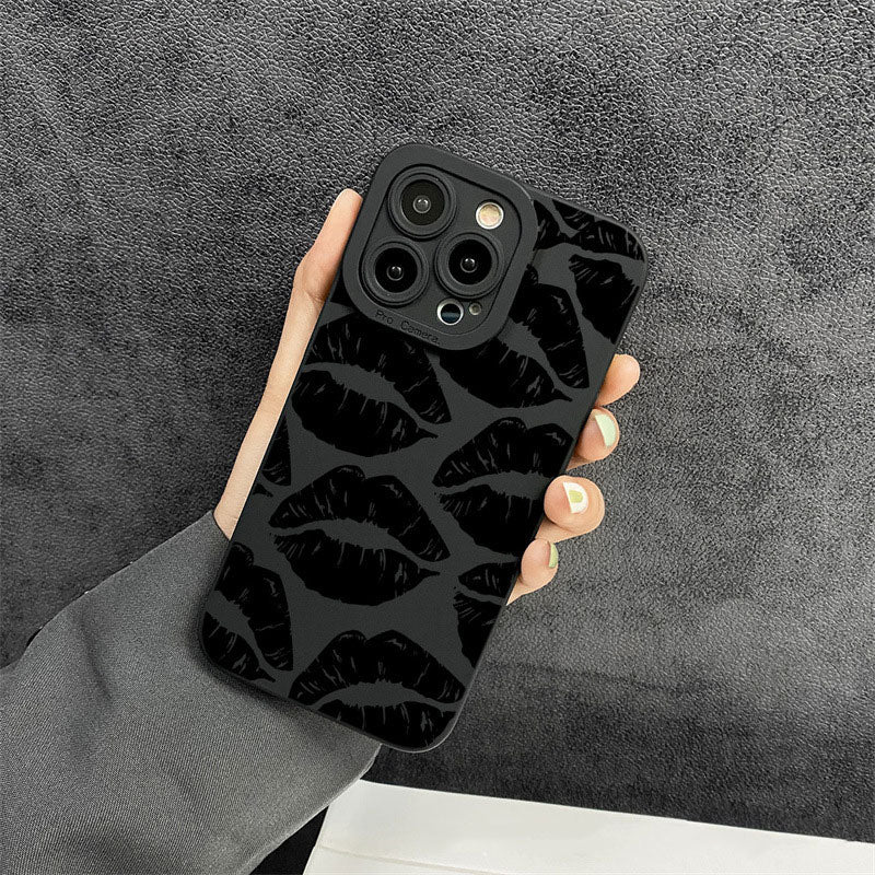 Black Kiss Printed Phone Case for iPhone | ZAKAPOP