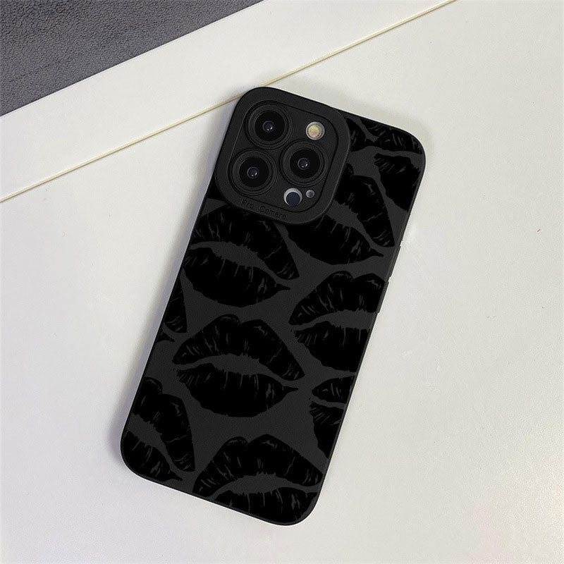 Black Kiss Printed Phone Case for iPhone | ZAKAPOP