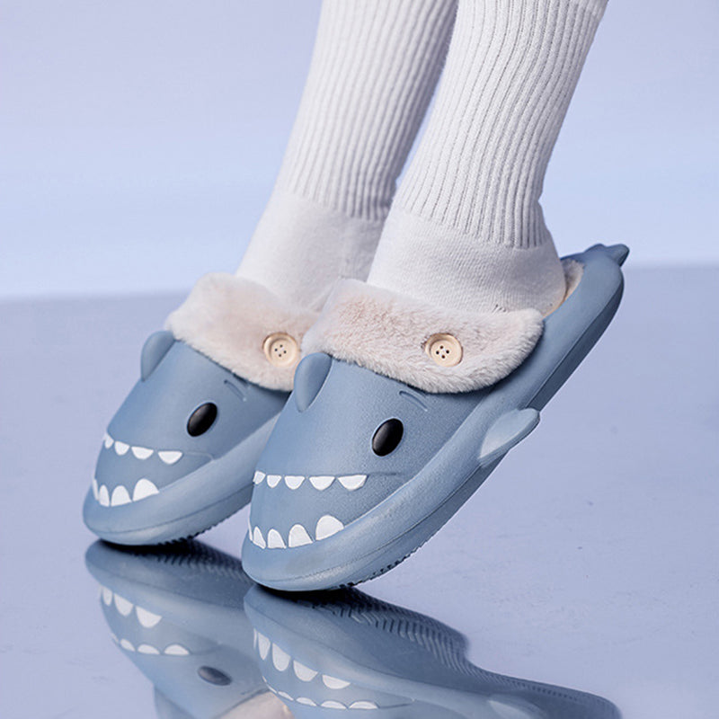 Buttons Winter Shark Slippers(Adults) | ZAKAPOP