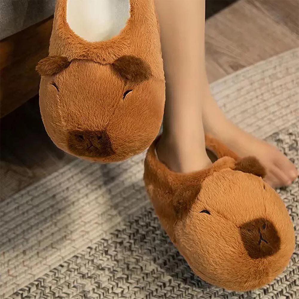 Capybara Cute Cartoon Half Wrap Heel Home Slippers | ZAKAPOP