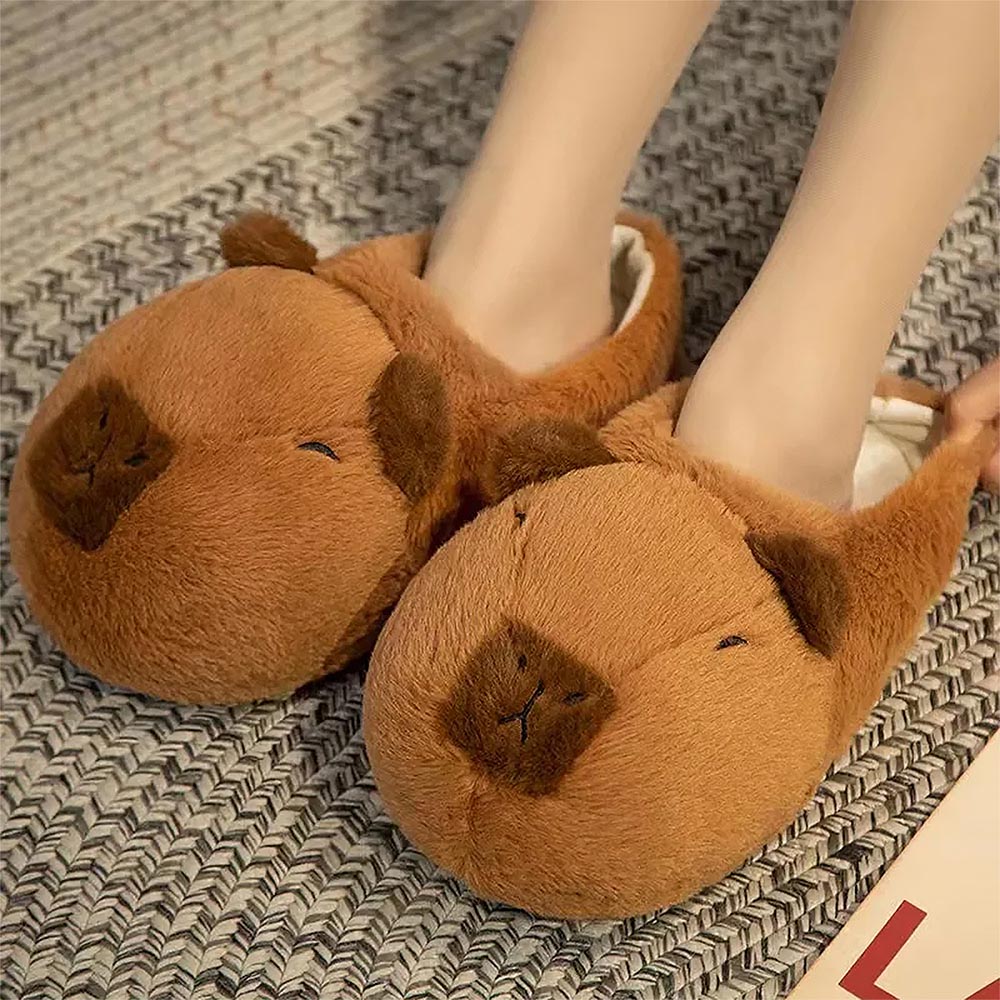 Capybara Cute Cartoon Half Wrap Heel Home Slippers | ZAKAPOP