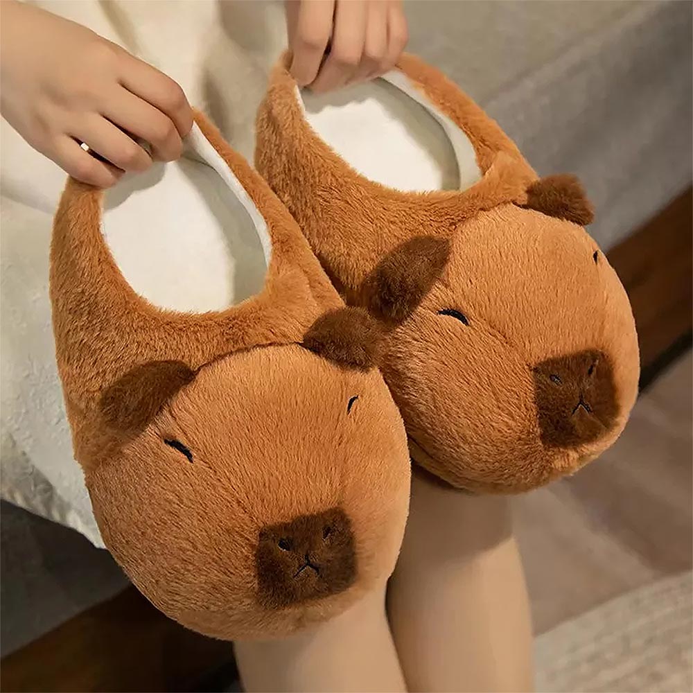 Capybara Cute Cartoon Half Wrap Heel Home Slippers | ZAKAPOP