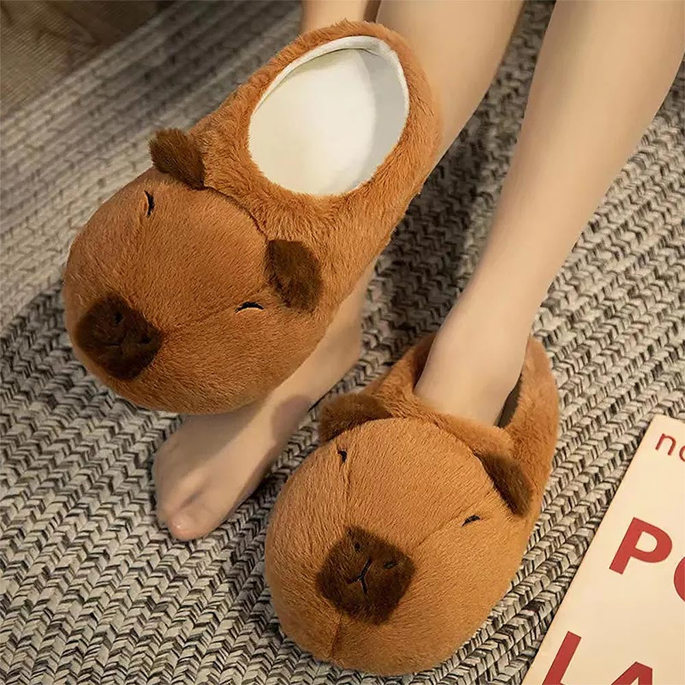 Capybara Cute Cartoon Half Wrap Heel Home Slippers | ZAKAPOP