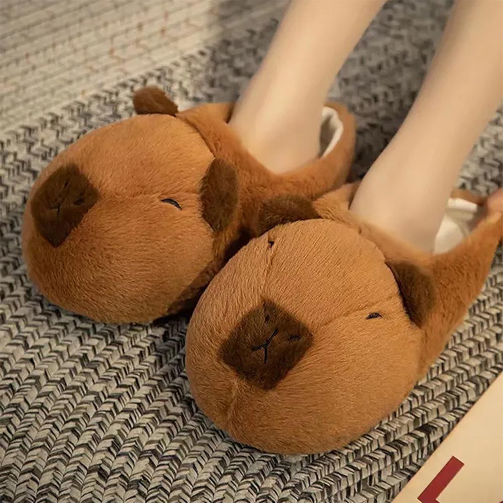 Capybara Cute Cartoon Half Wrap Heel Home Slippers | ZAKAPOP