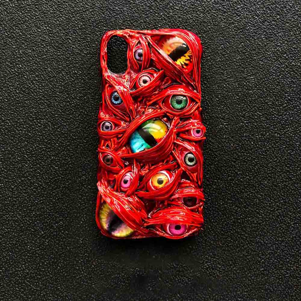 Gothic Creepy 3d Eyes Decoden Phone Case( Customizable ) | ZAKAPOP