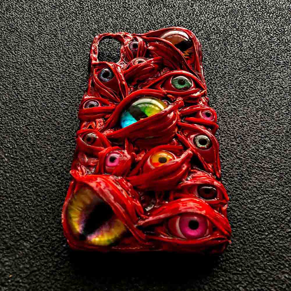 Gothic Creepy 3d Eyes Decoden Phone Case( Customizable ) | ZAKAPOP