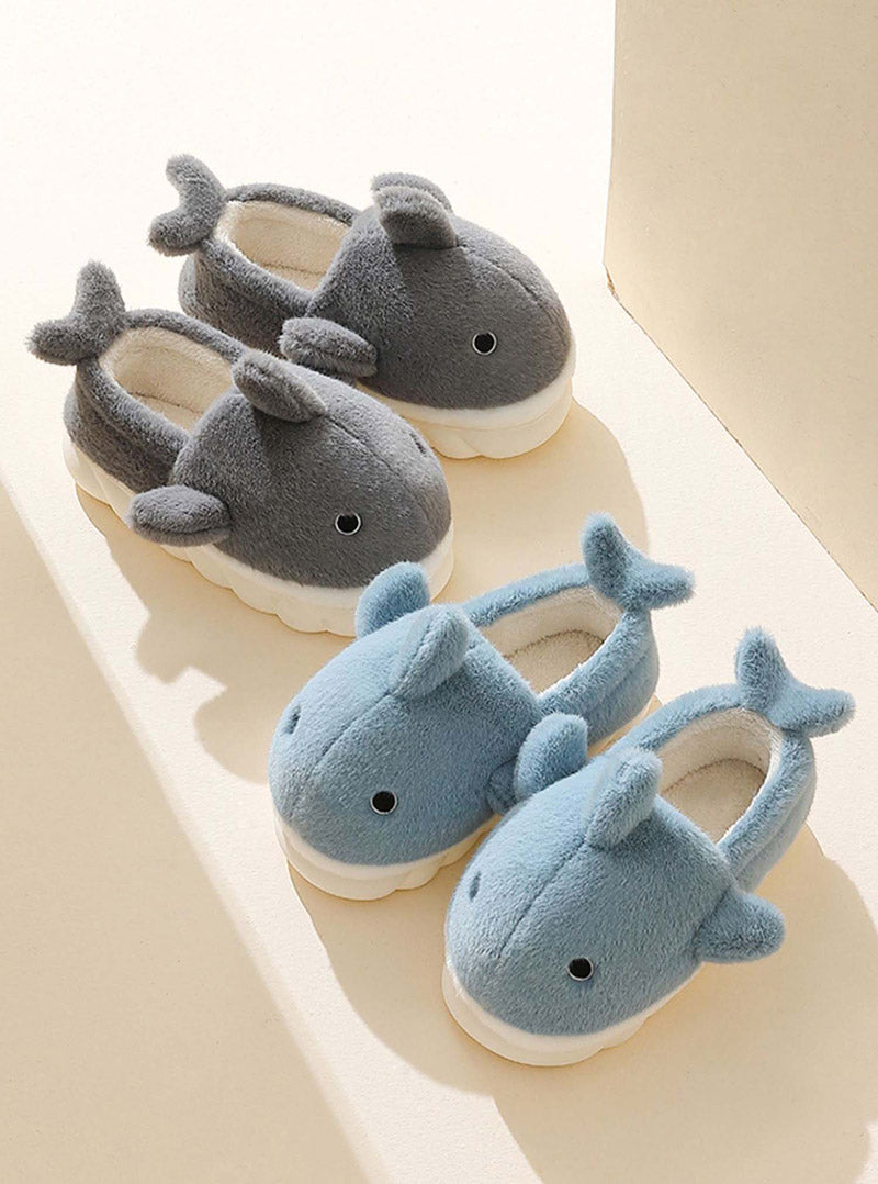 Cartoon Whale Full Heel Winter Slides(Adults) | ZAKAPOP