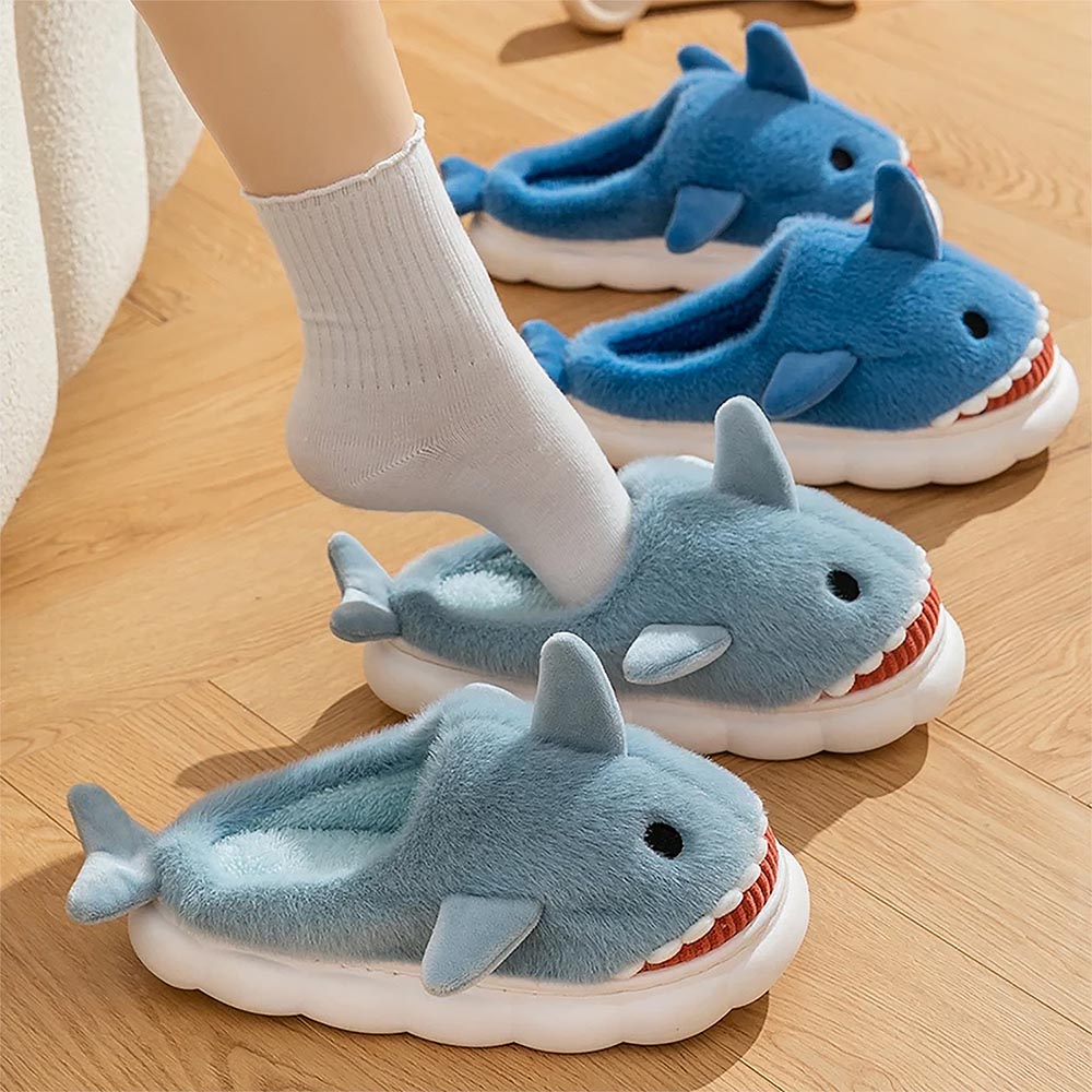 Casual Fluffy Shark Slippers | ZAKAPOP