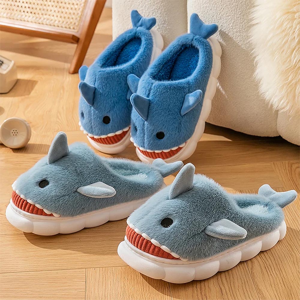 Casual Fluffy Shark Slippers | ZAKAPOP