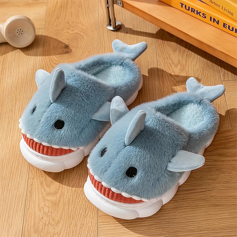 Casual Fluffy Shark Slippers | ZAKAPOP