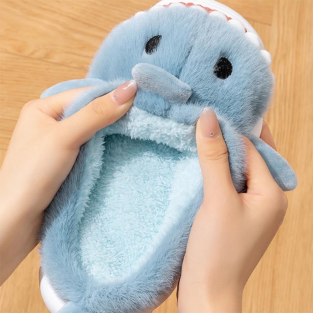 Casual Fluffy Shark Slippers | ZAKAPOP