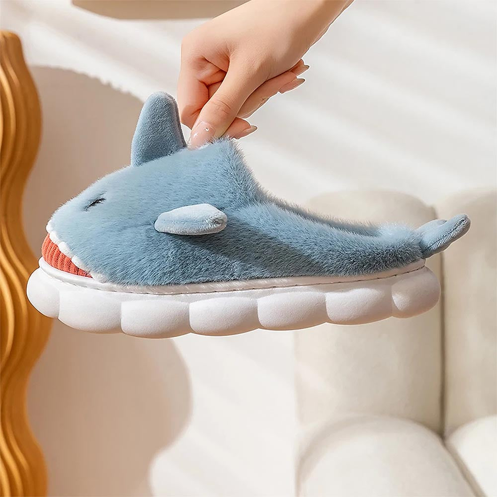 Casual Fluffy Shark Slippers | ZAKAPOP