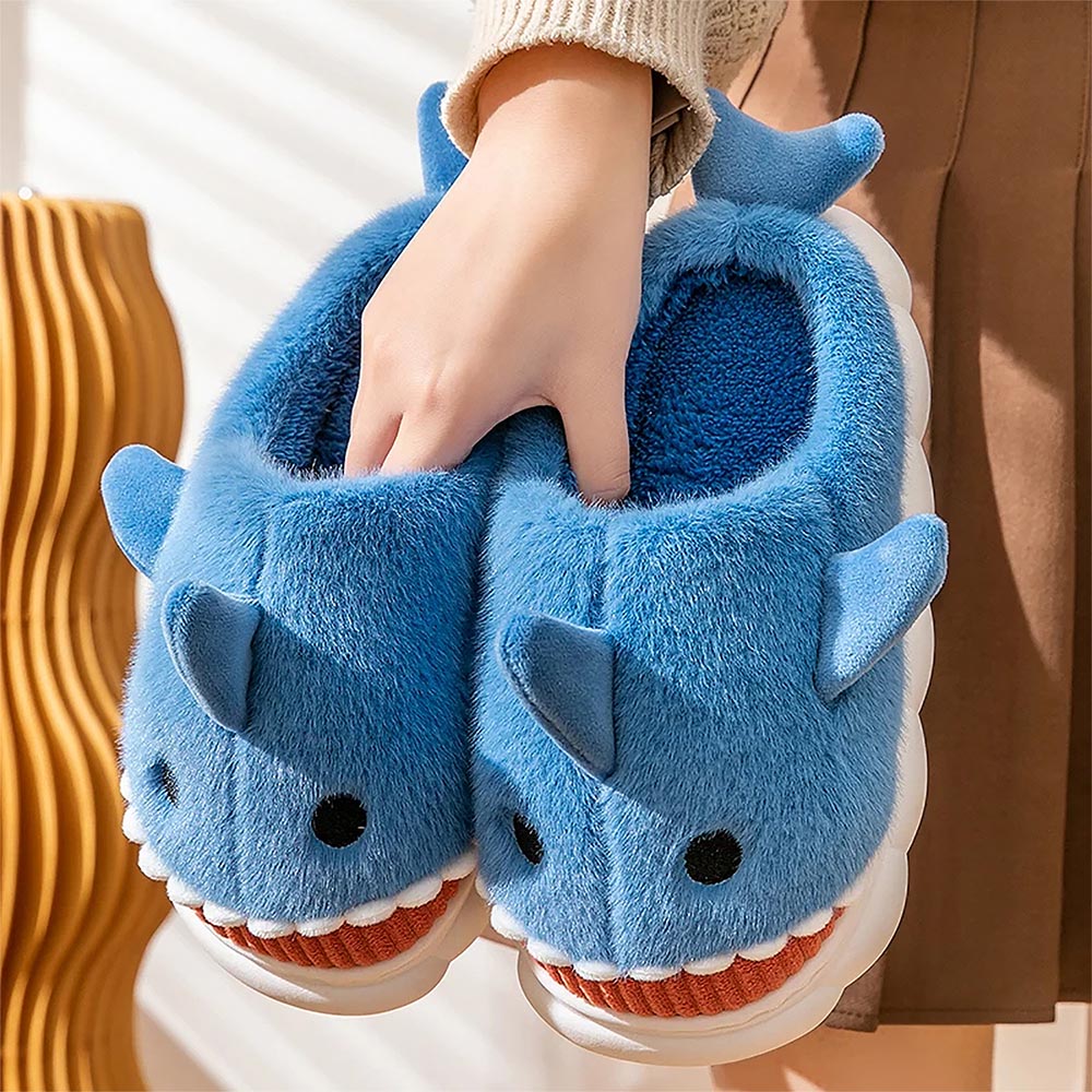 Casual Fluffy Shark Slippers | ZAKAPOP