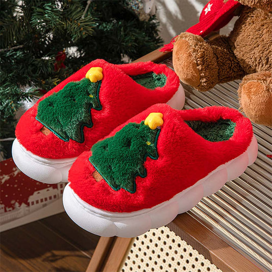 Christmas Tree Winter Non-Slip Indoor Slippers | ZAKAPOP