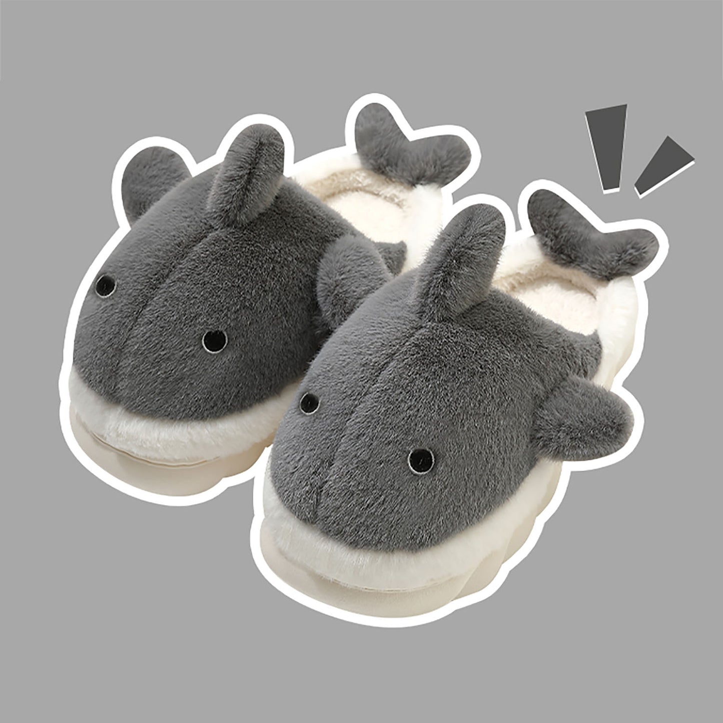 Cartoon Whale Half Drag Winter Slides(Adults) | ZAKAPOP