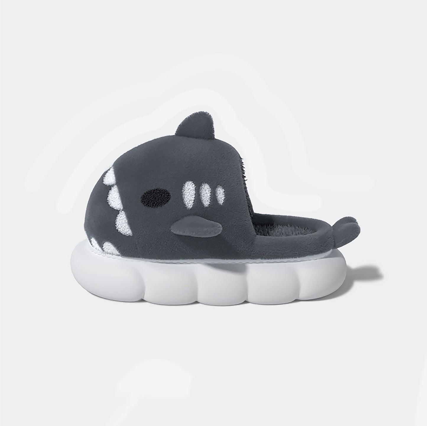 Couple Plush Cotton Outwear Winter Cartoon Shark Slides(Adults) | ZAKAPOP