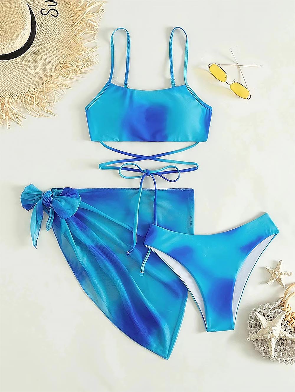 Criss Cross Ombre Bikini Set | ZAKAPOP