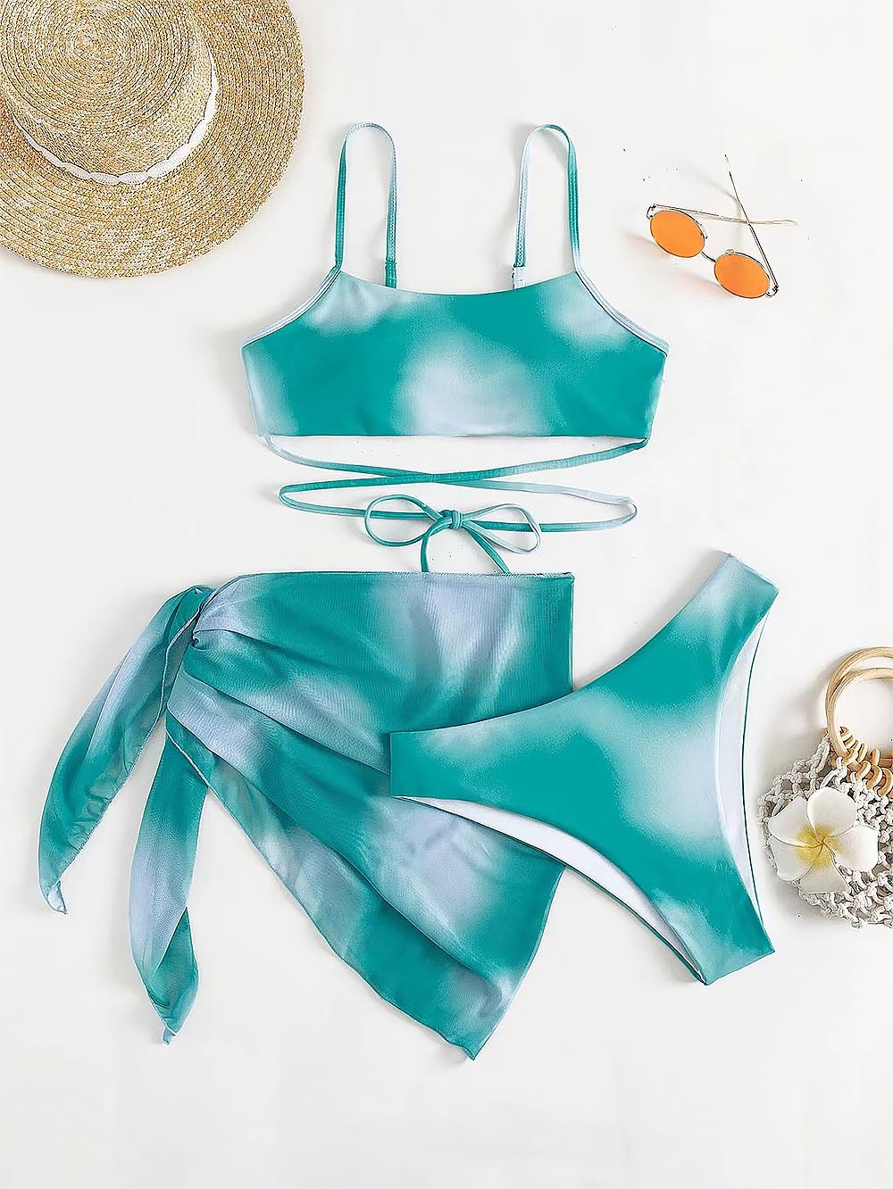 Criss Cross Ombre Bikini Set | ZAKAPOP