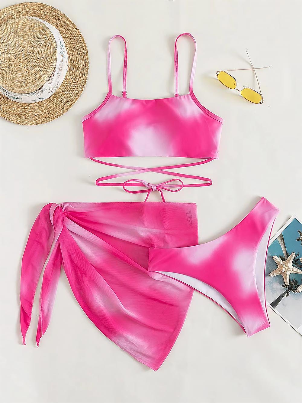 Criss Cross Ombre Bikini Set | ZAKAPOP