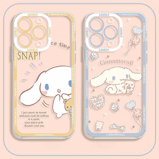 Cute Cartoon Big Ear Dog Clear Phone Case | ZAKAPOP