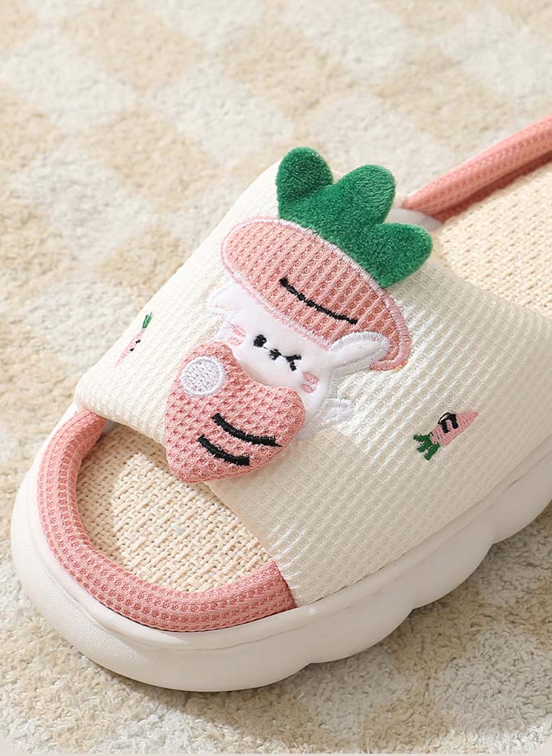 Cute Cartoon Carrot Rabbit Thick Sole Slippers | ZAKAPOP