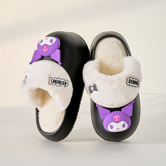 Cute Cartoon Character Thick Sole Waterproof Winter Slippers | ZAKAPOP