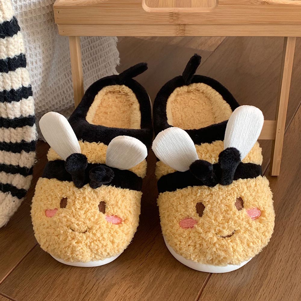 Cute and Cozy Bee-themed Wintter Slippers | ZAKAPOP