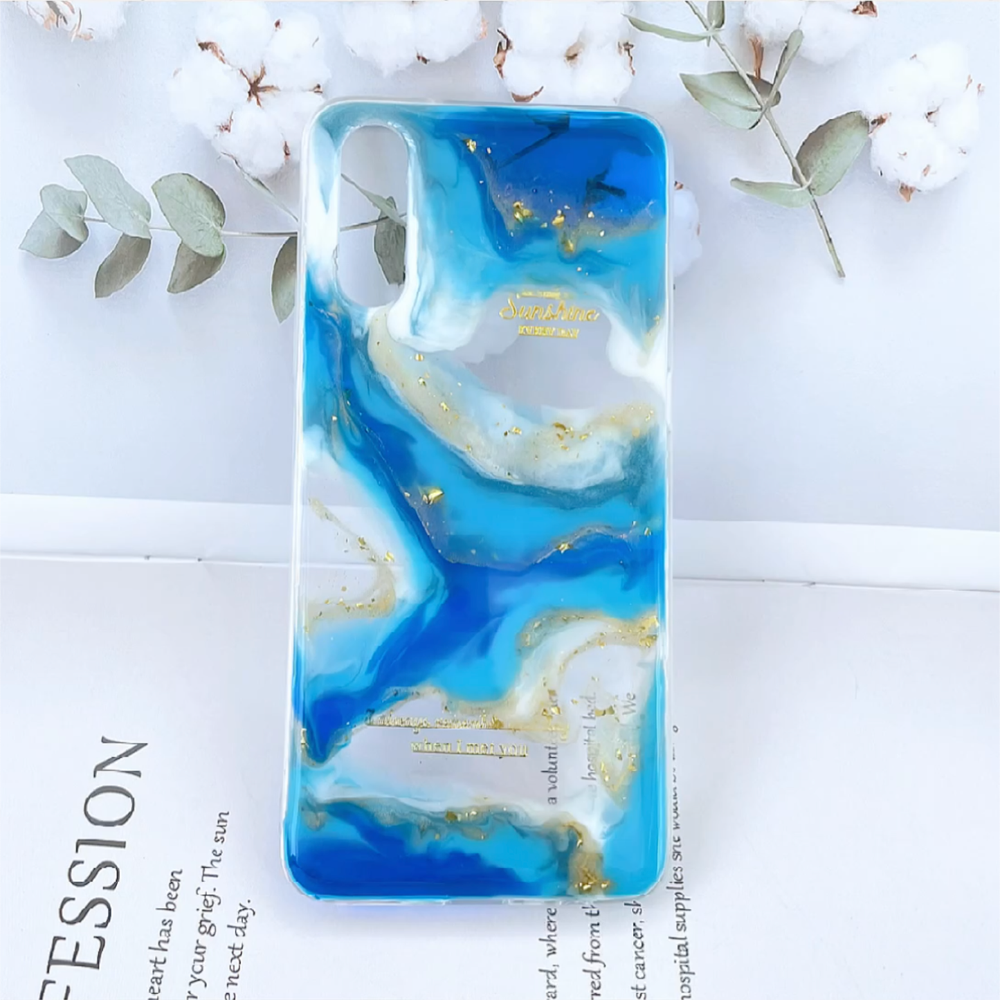 Daughter of the Sea - Handmade Blue Ombre Resin Phone Case | ZAKAPOP