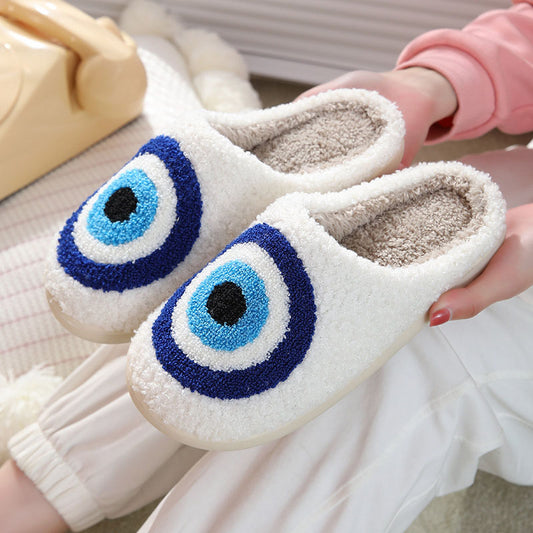 Devil's Eye Warm Winter Cotton Slippers | ZAKAPOP