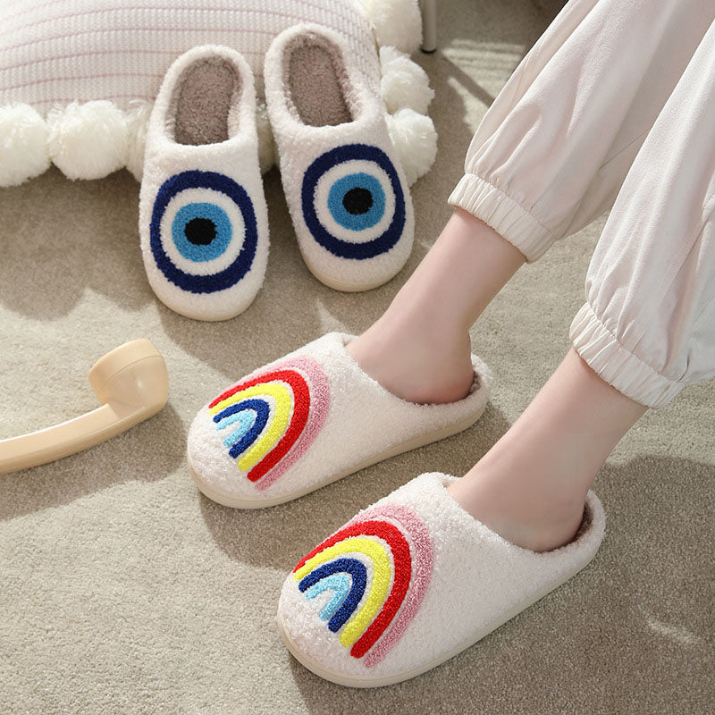 Devil's Eye Warm Winter Cotton Slippers | ZAKAPOP