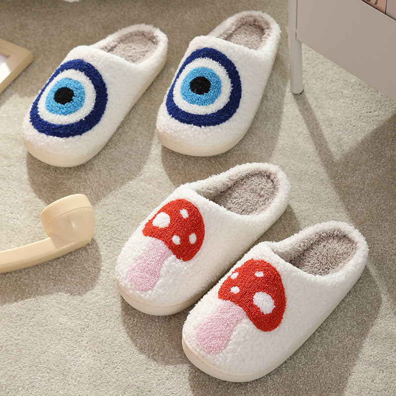 Devil's Eye Warm Winter Cotton Slippers | ZAKAPOP