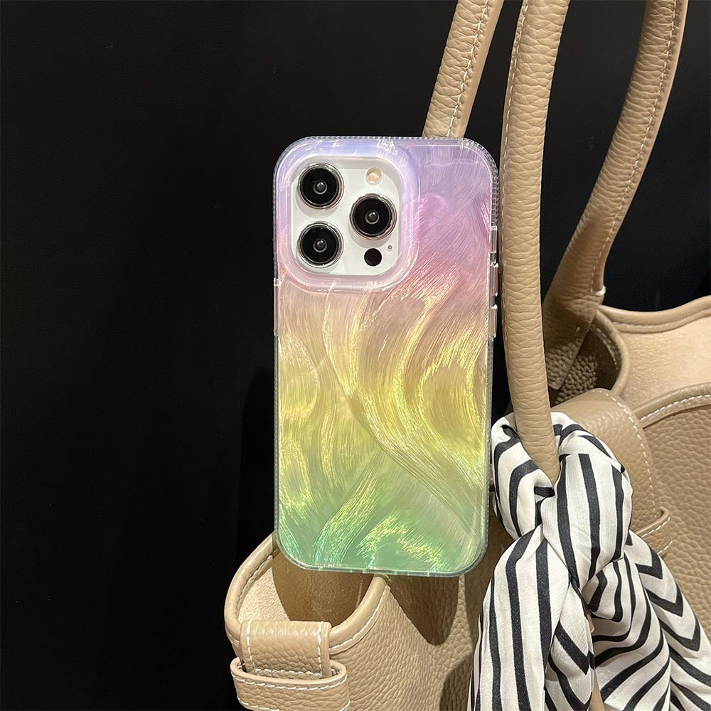 Feather Veil Laser Gradient Phone Case | ZAKAPOP