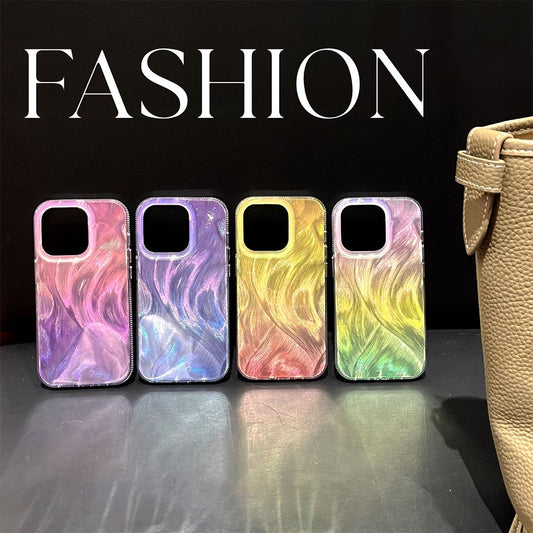 Feather Veil Laser Gradient Phone Case | ZAKAPOP