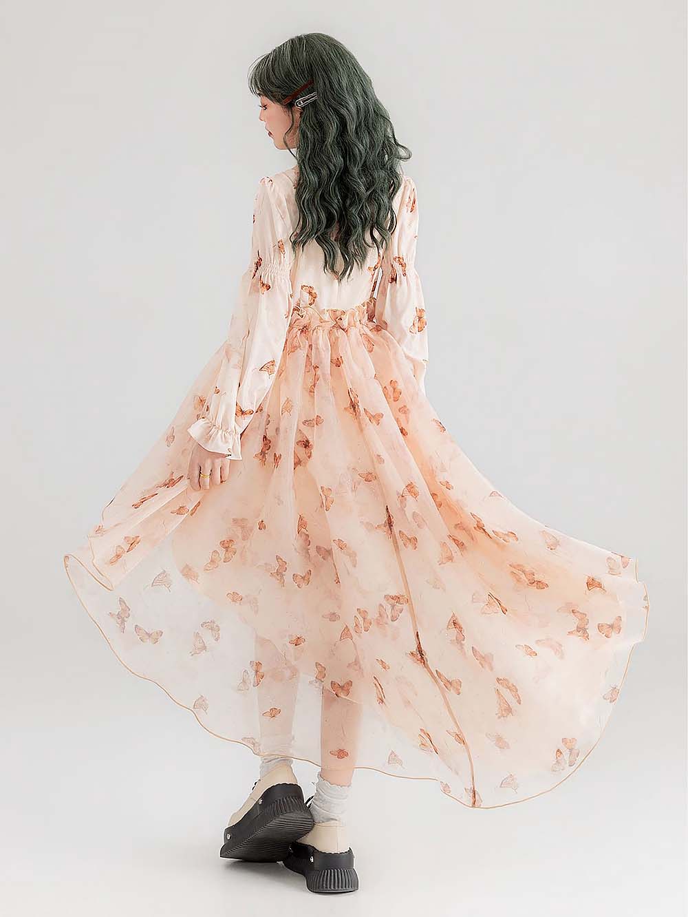 Fluttering Floral Square Collared Versatile Dress | ZAKAPOP