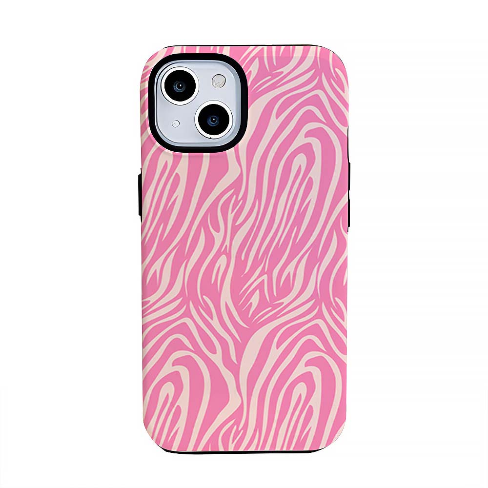 Girly Pink White Zebra Print iPhone Case | ZAKAPOP