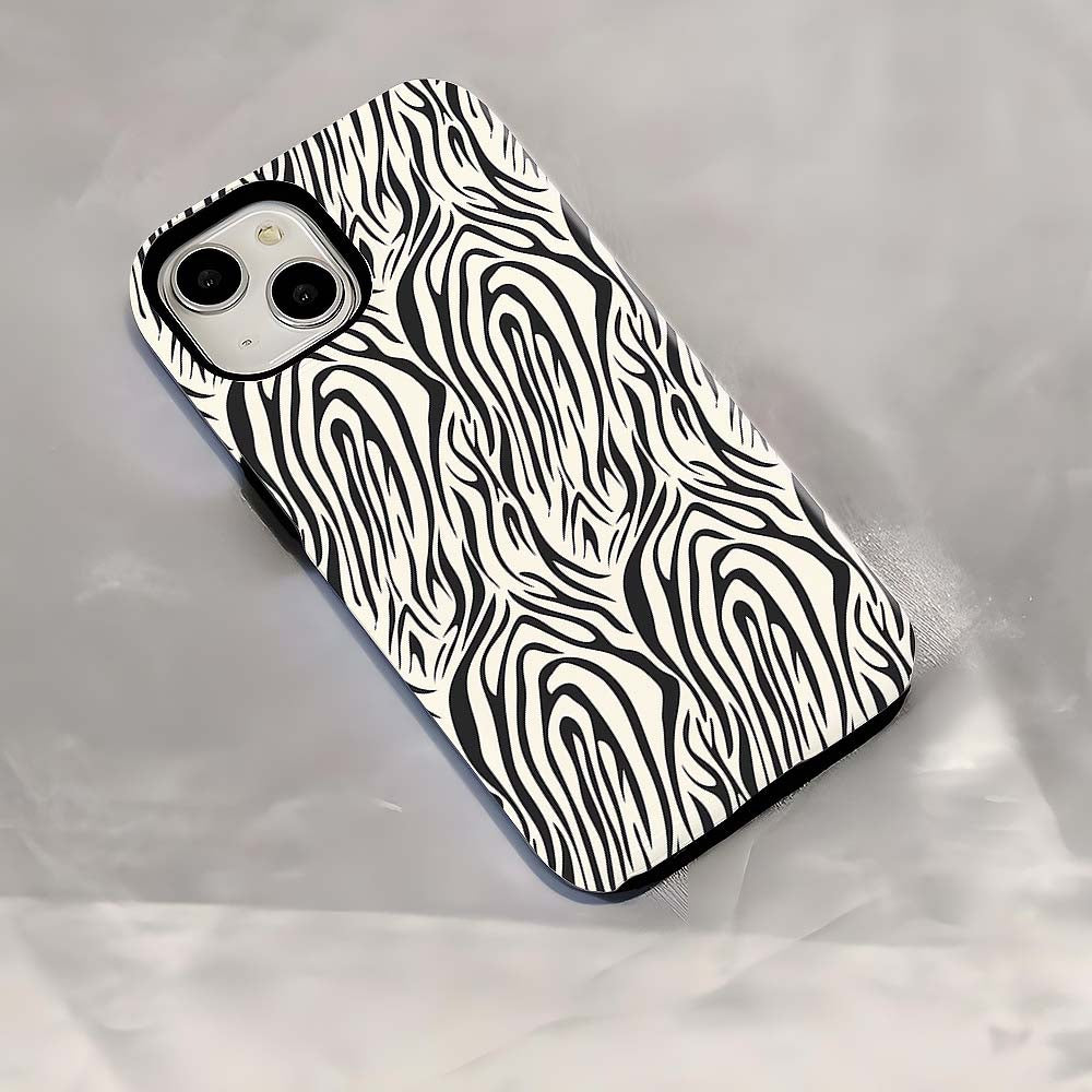 Girly Pink White Zebra Print iPhone Case | ZAKAPOP