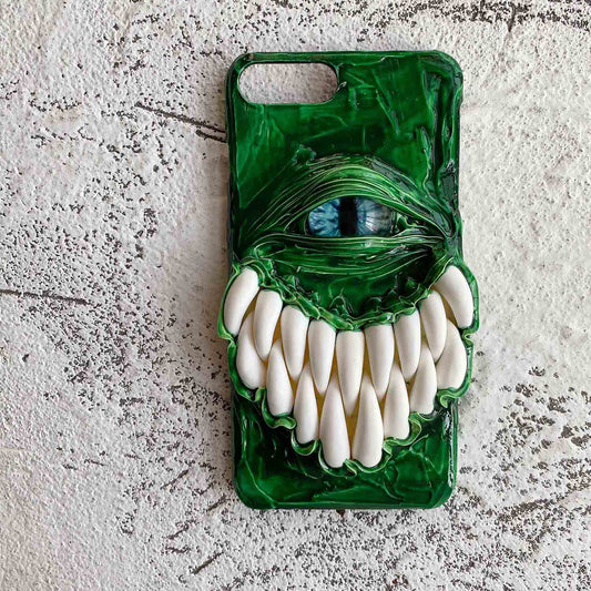 Gothic Devil Eyes And Teeth Handmade Mobile Phone Case( Customizable ) | ZAKAPOP