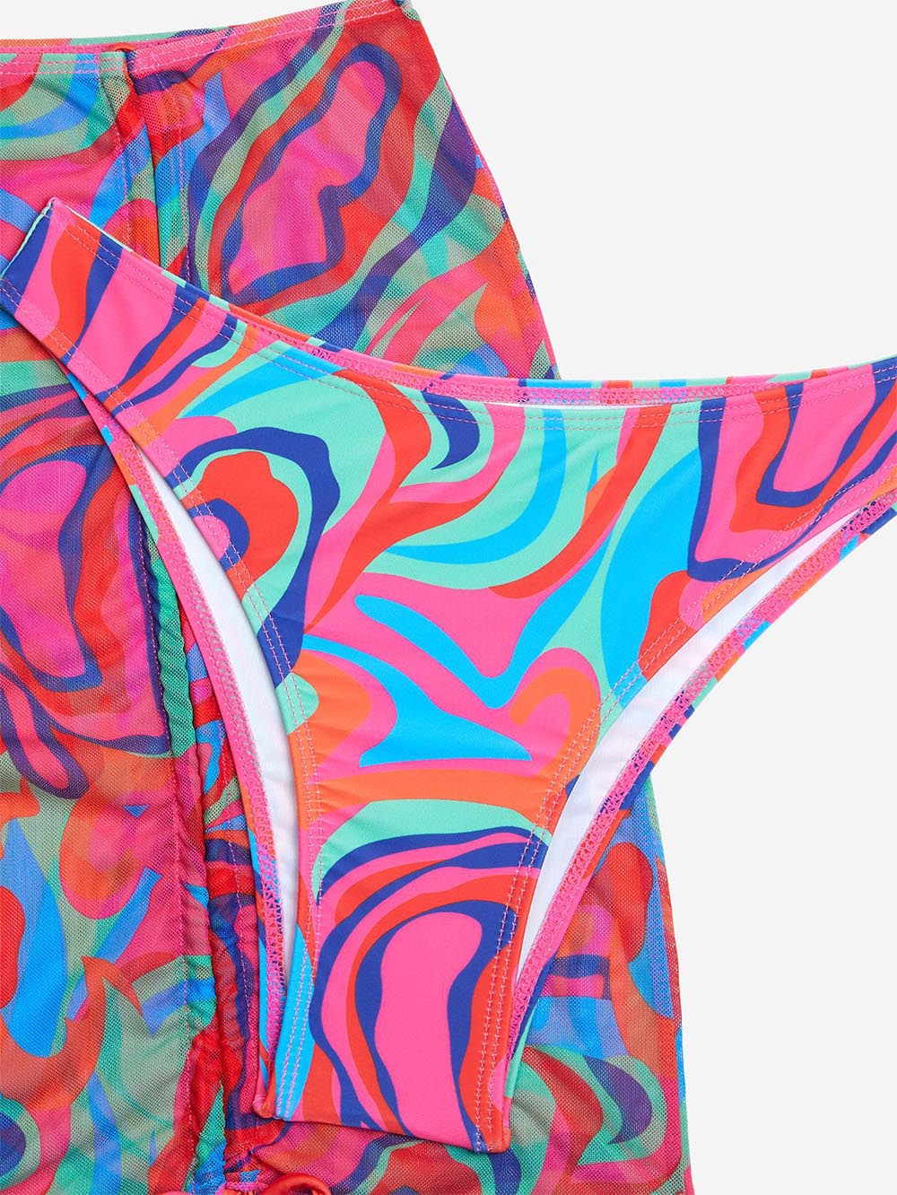 Gradient Tie-Dye Printed Three-Piece Swimsuit Set | ZAKAPOP