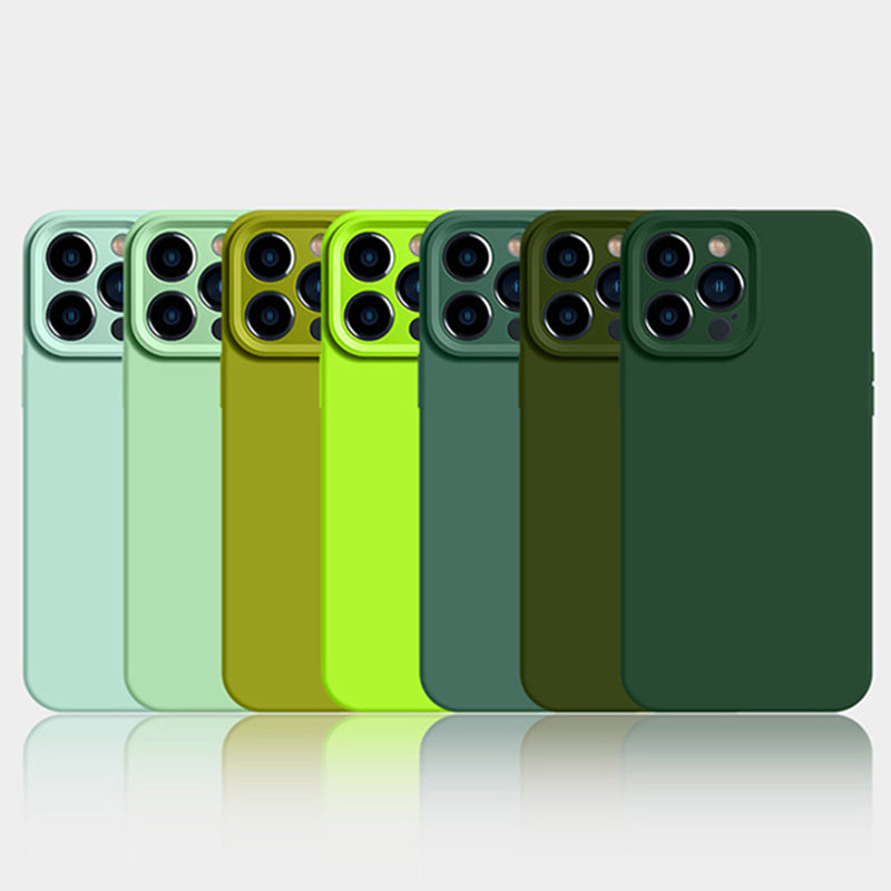 Green Monochrome Liquid Silicone Phone Case | ZAKAPOP