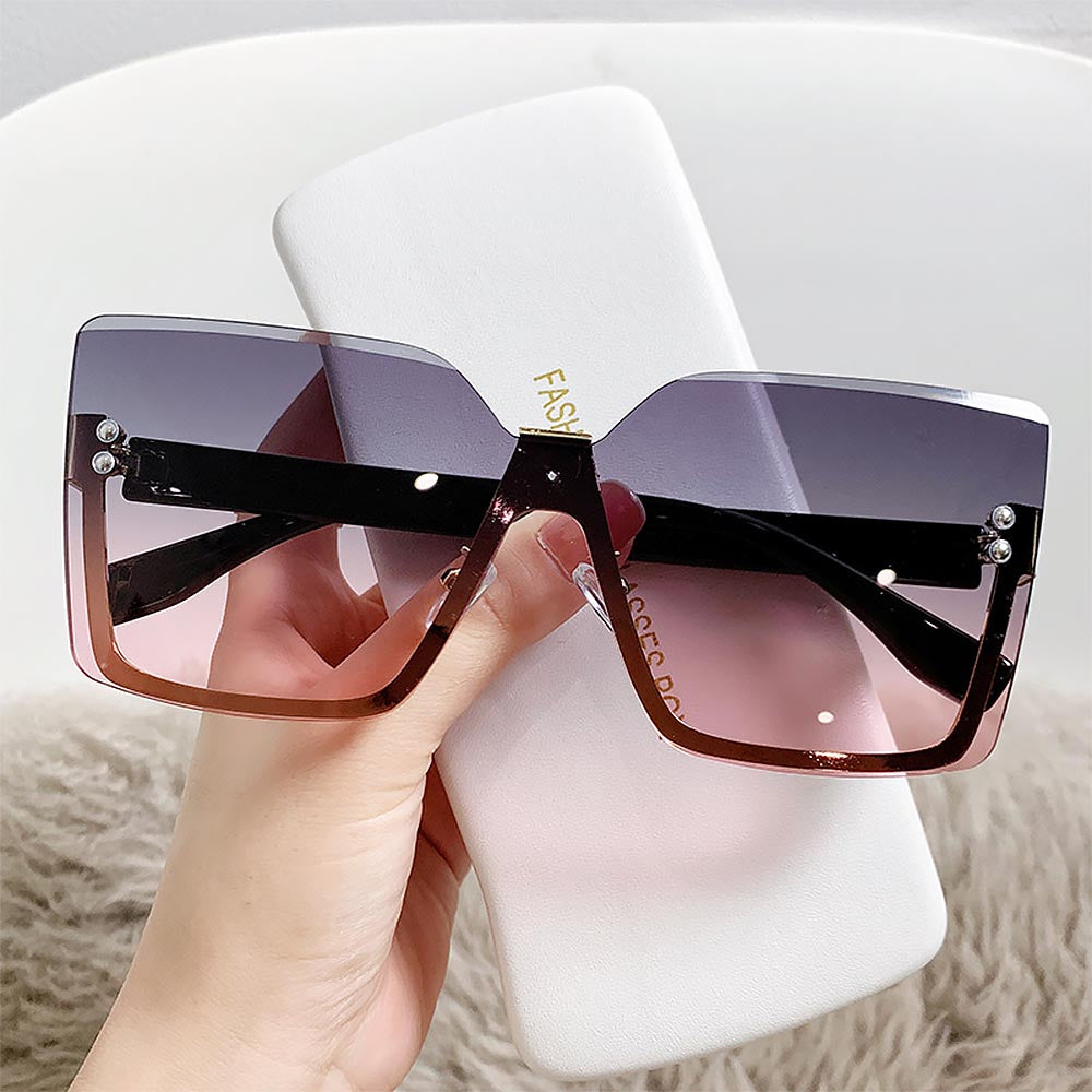 Half-Frame Metal Gradient Fashionable Sunglasses for Summer | ZAKAPOP