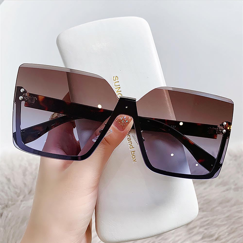 Half-Frame Metal Gradient Fashionable Sunglasses for Summer | ZAKAPOP