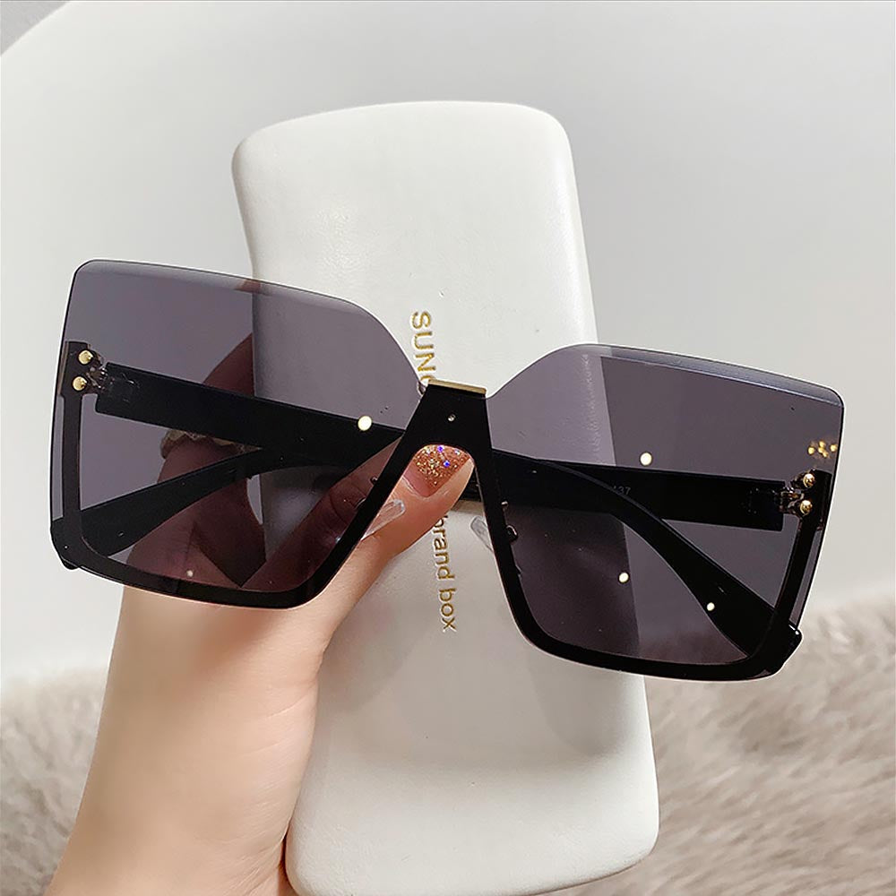 Half-Frame Metal Gradient Fashionable Sunglasses for Summer | ZAKAPOP