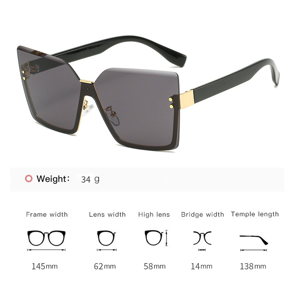 Half-Frame Metal Gradient Fashionable Sunglasses for Summer | ZAKAPOP