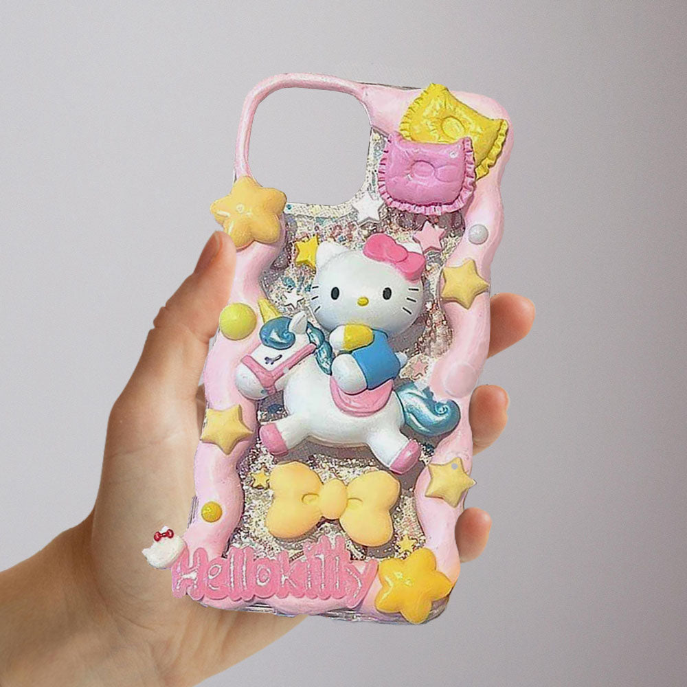 Handcrafted Carousel Amusement Park Cream Gel Phone Case | ZAKAPOP