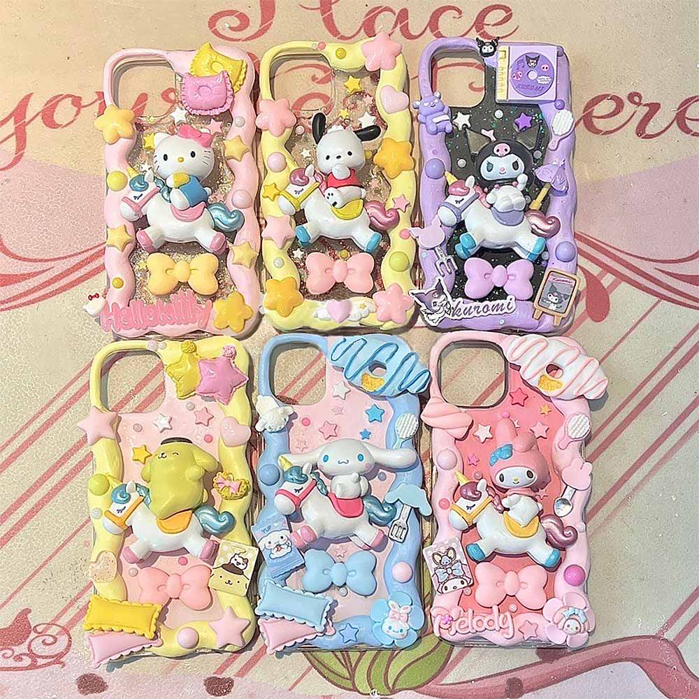 Handcrafted Carousel Amusement Park Cream Gel Phone Case | ZAKAPOP