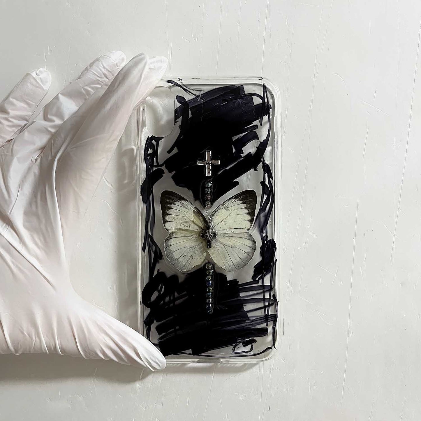 Handmade Gothic-Style Butterfly Specimen Resin Phone Case | ZAKAPOP