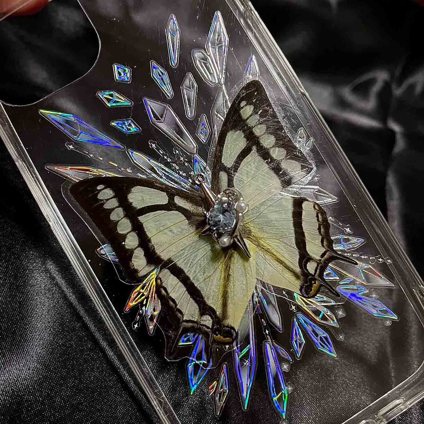 Handmade Gothic-Style Butterfly Specimen Resin Phone Case | ZAKAPOP