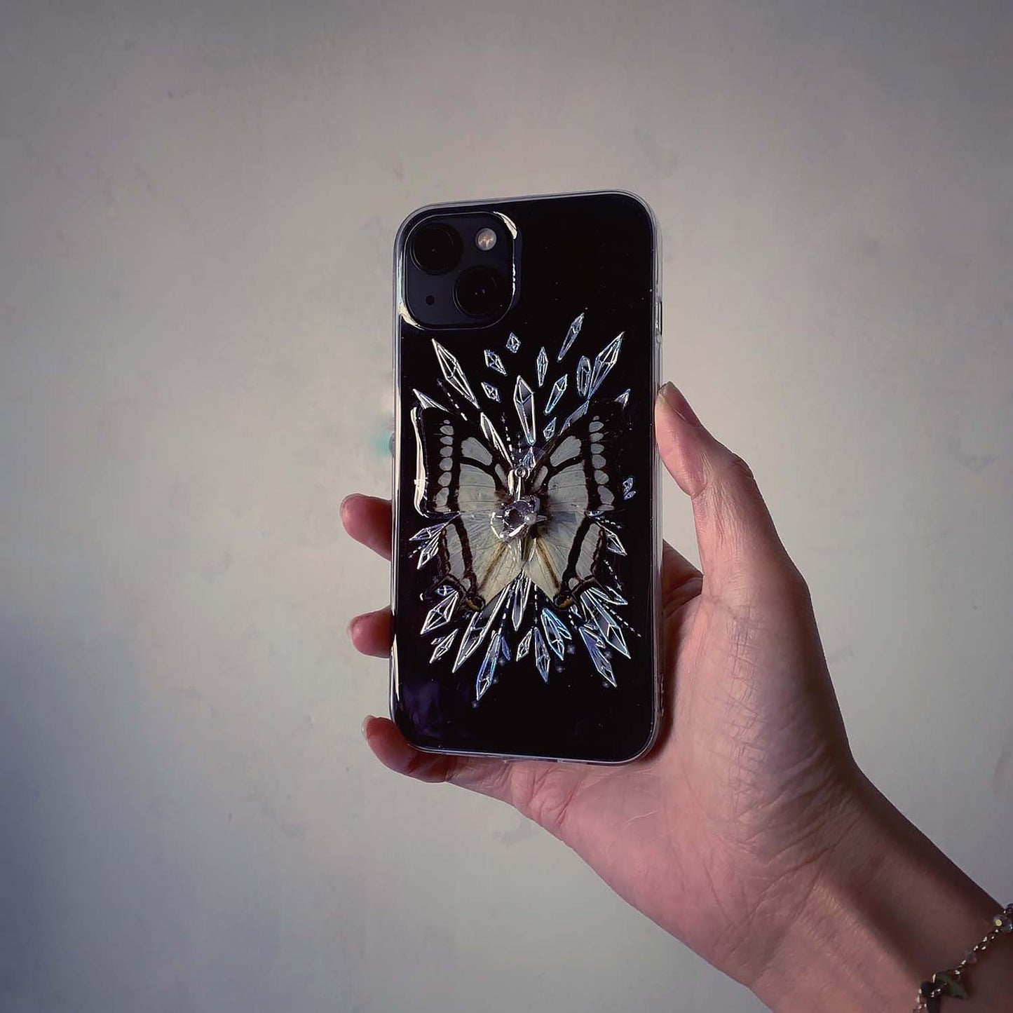 Handmade Gothic-Style Butterfly Specimen Resin Phone Case | ZAKAPOP